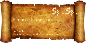 Szenes Szabolcs névjegykártya